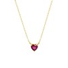 Zilveren goldplated ketting Love month stones hart (1061660)