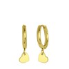 Stalen goldplated oorbellen met hartjes (1061809)