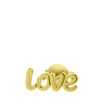 Zilveren goldplated oorknop love (1061883)