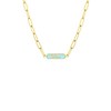 Stalen goldplated ketting believe emaille mint (1062181)