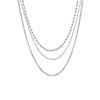 Zilverkleurige bijoux set met kettingen (1062221)
