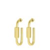 Goudkleurige bijoux oorbellen rechthoek (1062252)