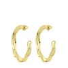 Goudkleurige bijoux oorbellen gedraaid (1062258)