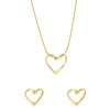 Goudkleurige bijoux setje hart (1062266)
