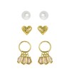 Goudkleurige bijoux oorbellen set (1062278)