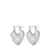 Zilverkleurige bijoux oorbellen hart (1062290)