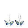 Silberfarbene Bijoux-Ohrringe mit Schmetterling (1062292)