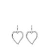 Zilverkleurige bijoux oorbellen met hartjes (1062306)
