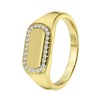 Ring, recyceltes Silber, vergoldet, Zirkonia (1062473)
