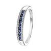 18 Karaat witgouden ring saffier diamant 0,06ct (1062562)