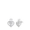 Zilveren oorknoppen hart zirkonia (1062795)