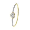 14 karaat geelgouden ring met 33 diamanten 0,05ct hart. (1062823)