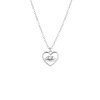 Zilveren ketting met hanger hart kiss (1062908)