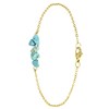 Stalen goldplated armband met turquoise (1062961)