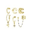Goudkleurige bijoux oorbellen set met earcuffs (1063107)