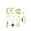 Goudkleurige bijoux oorbellen set met earcuffs (1063109)