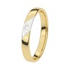 14K bicolor gouden trouwring diamant 3mm Jasmijn (1063614)