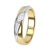 14K bicolor gouden trouwring diamant 4mm Cyclaam (1063736)
