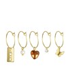 Goudkleurige bijoux oorbellen set assorti (1064112)