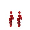 Rode bijoux oorbellen met blad (1062286)