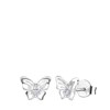 Zilveren oorknop vlinder zirkonia (1065393)