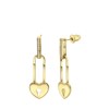Goudkleurige bijou oorbellen met hart (1065484)