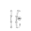 Zilverkleurige bijoux oorbellen suspenders (1065489)