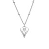 Zilverkleurige bijoux ketting met hart (1065493)