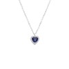 Zilveren ketting met hanger hart zirkonia blauw (1065561)