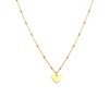 Halskette, Edelstahl, vergoldet, mit Herzanhänger, rosa (1065779)