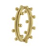 Gerecycleerd stalen 18 karaat goldplated ring met bolletjes (1065848)