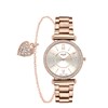 Regal Cadeau Set Dames Horloge Rosekleurig met gratis armband (1062578)