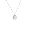 Zilveren ketting&hanger ovaal medaillon (1064086)