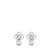 Zilverkleurige bijoux oorknop met steentjes (1064497)