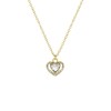 Goudkleurige bijoux ketting hart met steentjes (1064504)