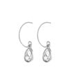 Zilverkleurige bijoux oorbellen met steentjes (1064517)