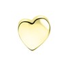 Gerecycleerd stalen goldplated charm hart (1064790)