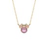 Disney Minnie Halskette, 375 Gold, Kristall in Rosa (1064892)