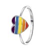 Zilveren ring hart regenboog K3 (1065123)