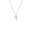 Zilveren ketting met hanger twisted (1065311)