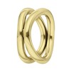 Gerecycled stalen 18 karaat goldplated ring Amandine (1064336)