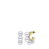 Goudkleurige bijoux oorbellen met immitatieparel (1066188)