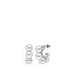 Zilverkleurige bijoux oorbellen met immitatieparel (1066187)