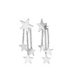 Zilverkleurige bijoux oorbellen met sterren (1066195)