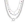 Silberfarbene Bijoux-Halsketten, Perle (1066247)