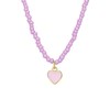 Roze bijoux ketting met hanger hart (1066249)