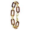 Goldfarbenes Bijoux-Armband, braune Gourmetglieder (1066285)