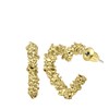 Goldfarbener Bijoux-Ohrring mit Herz verziert (1066321)