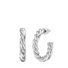 Zilverkleurige bijoux oorringen koord (1066330)