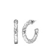 Zilverkleurige bijoux oorringen bewerkt (1066332)